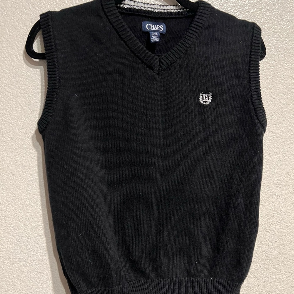 Chaps Black Boys‎ Sweater vest